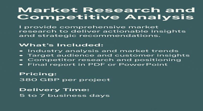 Strategic Market Research and Competitive Analysis